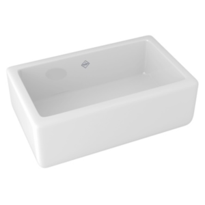 ROHL White Farmhouse Apron Front Fireclay Kitchen Sink - RC3018