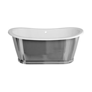 Crosswater Balthazar Tub with Polished Stainless Exterior