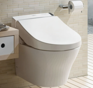 TOTO MH Connect+ Wall Mounted Toilet and Washlet in Cotton White