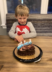 Jason’s son Gunnar celebrating his February 14th birthday.